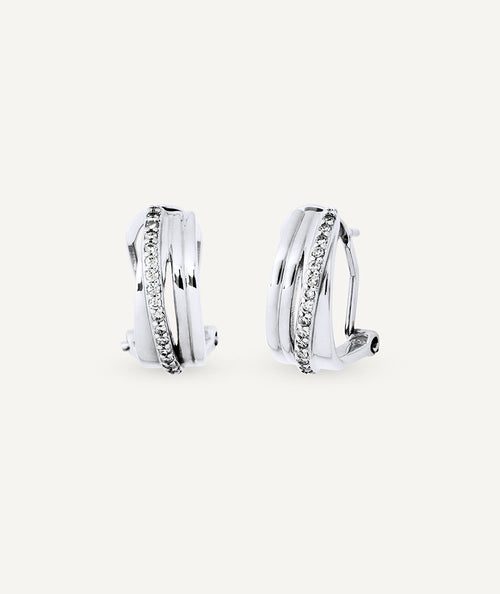 Earrings hoop Sylvan with zirconia