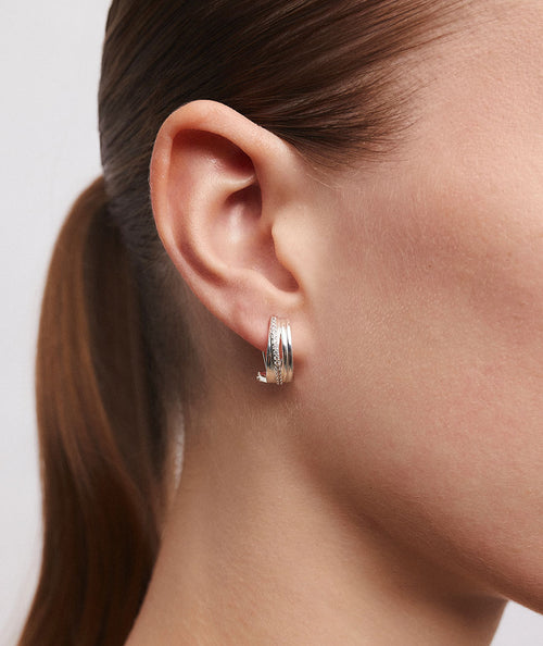 Earrings hoop Sylvan with zirconia secundaria