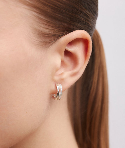 Earrings hoop Sara with zirconia secundaria