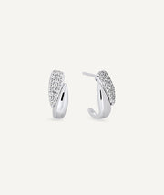 Earrings half moon Celine with zirconia