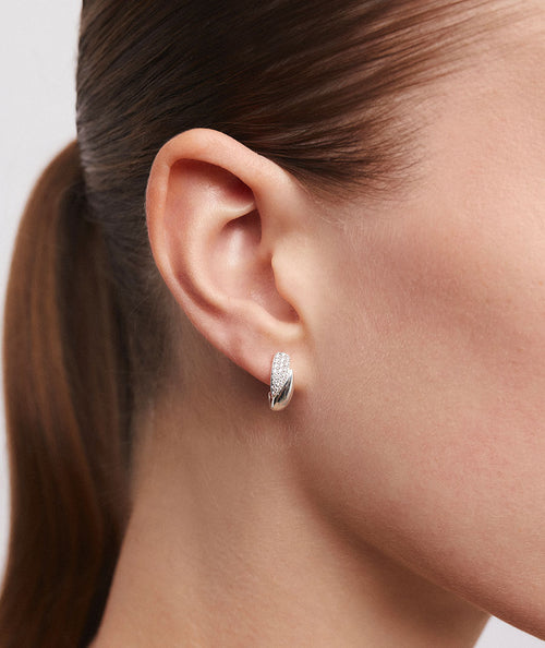 Earrings half moon Celine with zirconia secundaria