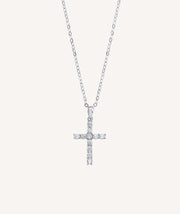 Platinum Cross Pendant Silver finish