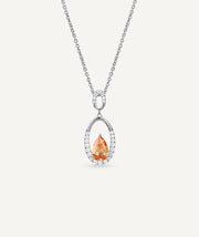 Silver pendant platinum finish Champany