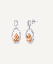 Silver earrings Platinum finish Champany