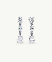 Pendientes largos Luxe de circonitas
