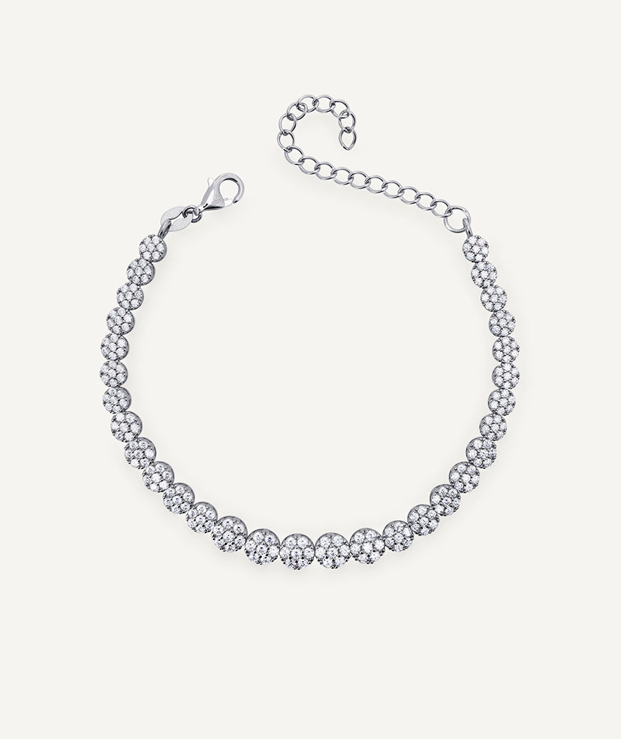 Bracelet Fiore fine with zirconia stones