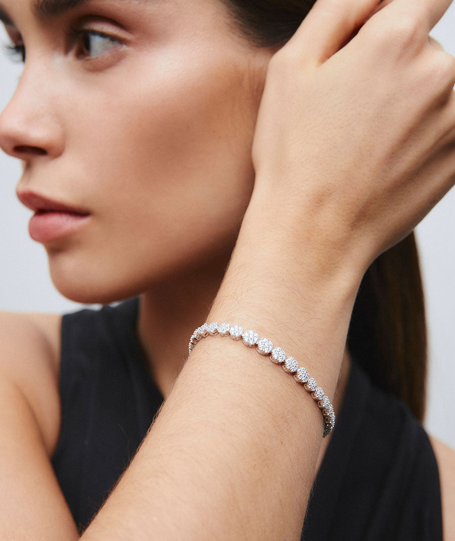 Bracelet Fiore fine with zirconia stones