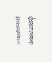 Pendientes largos Fiore de circonitas