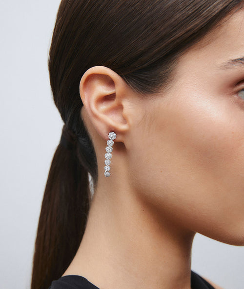 Earrings Fiore long with zirconia stones secundaria