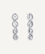 Pendientes largos Tear con circonitas