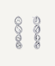 Pendientes largos Tear con circonitas