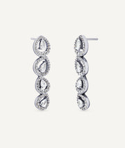 Earrings Tear long with zirconia