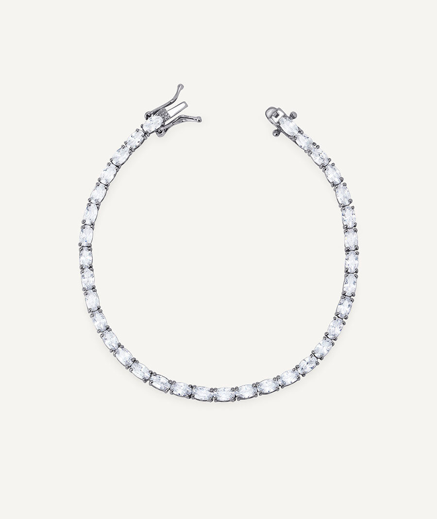 Bracelet fine with zirconia