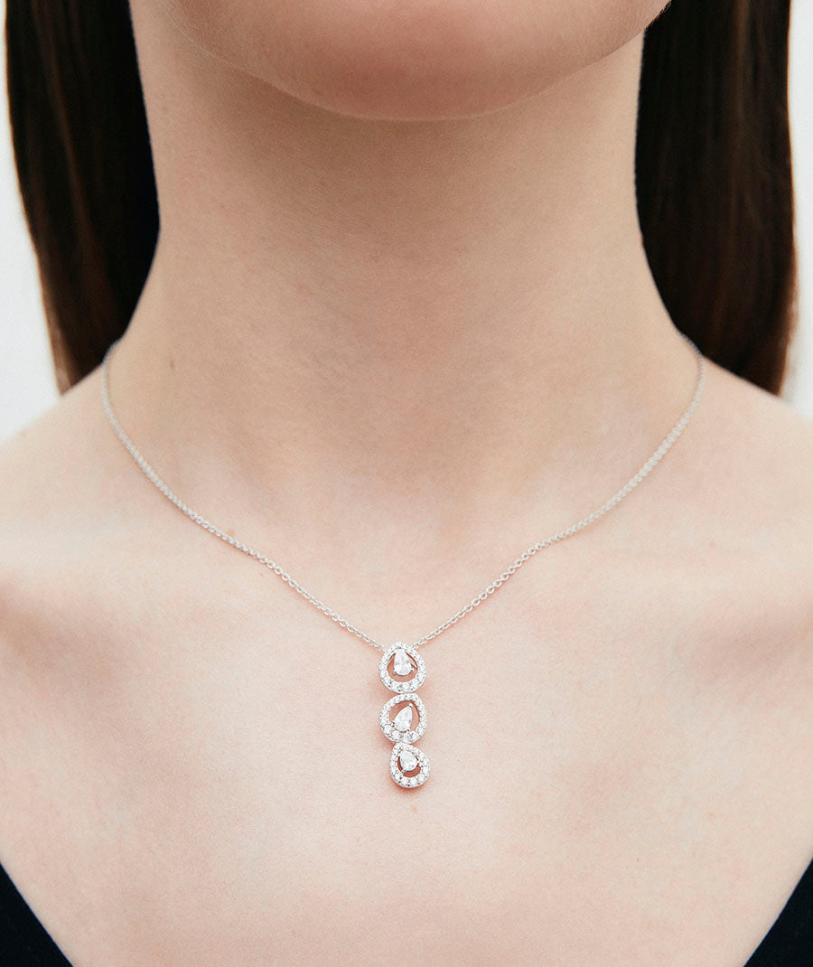 Colgante Tear cascada de circonitas