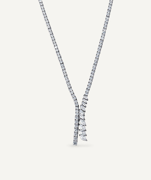 Necklace Llum with Zirconia Cascade