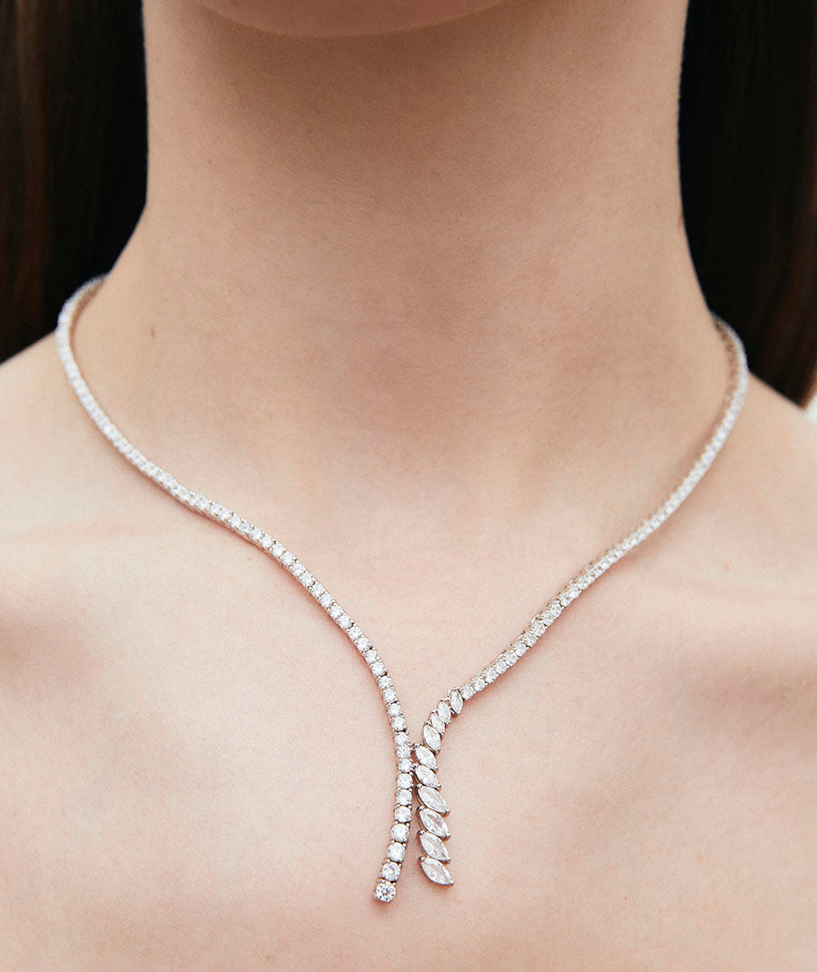 Llum Cascade Cubic Zirconia Necklace