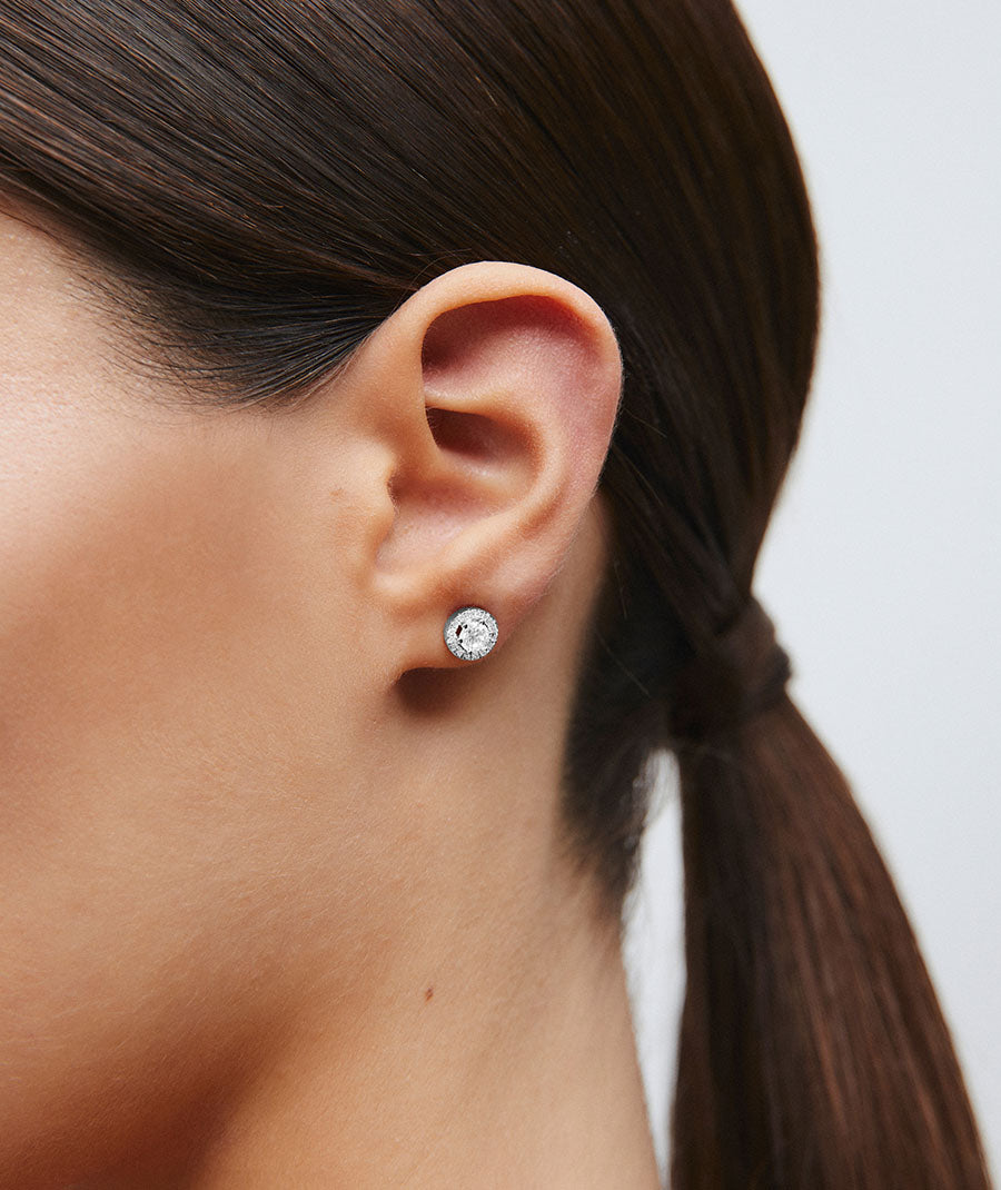 Earrings Luce stud with zirconia stones