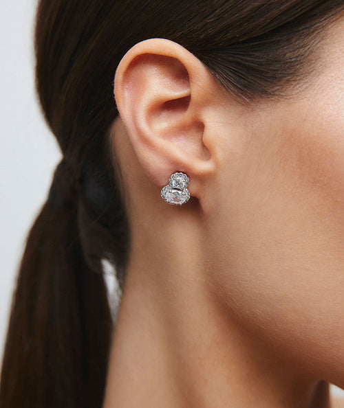 Earrings button Lily with cubic zirconia secundaria