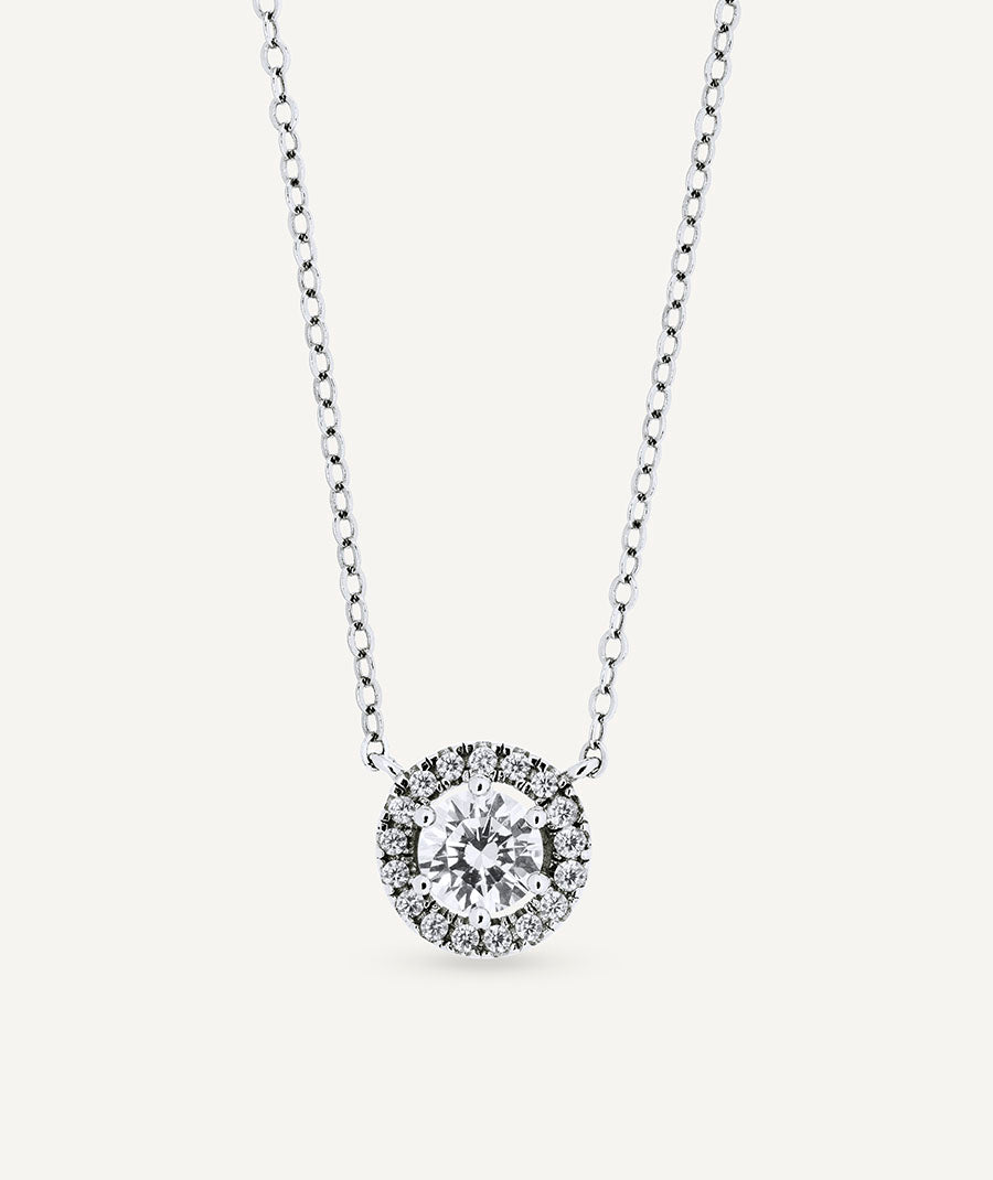 Necklace Luce fine chain with zirconia stones