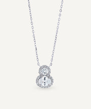 Necklace fine chain Lily with cubic zirconia