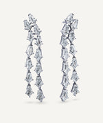 Earrings long Luce cascade with cubic zirconia