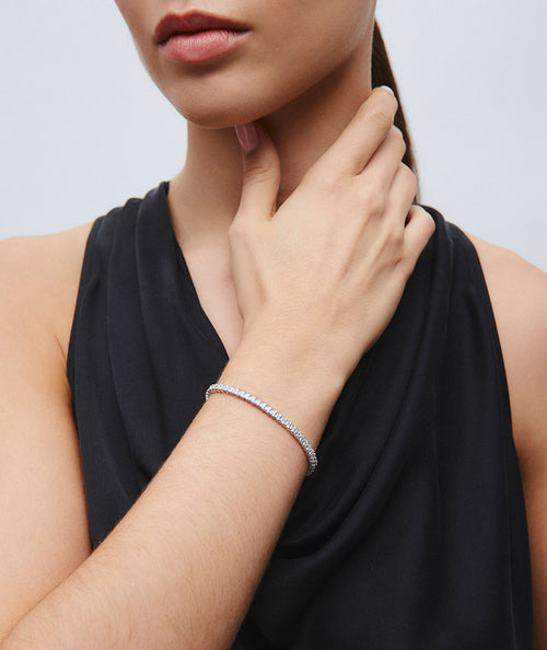 Pulsera fina Luce de circonitas 16 cm secundaria