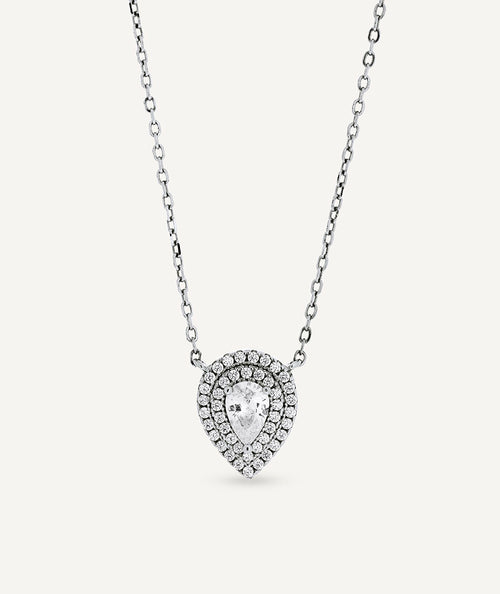 Necklace fine chain Éclat with cubic zirconia