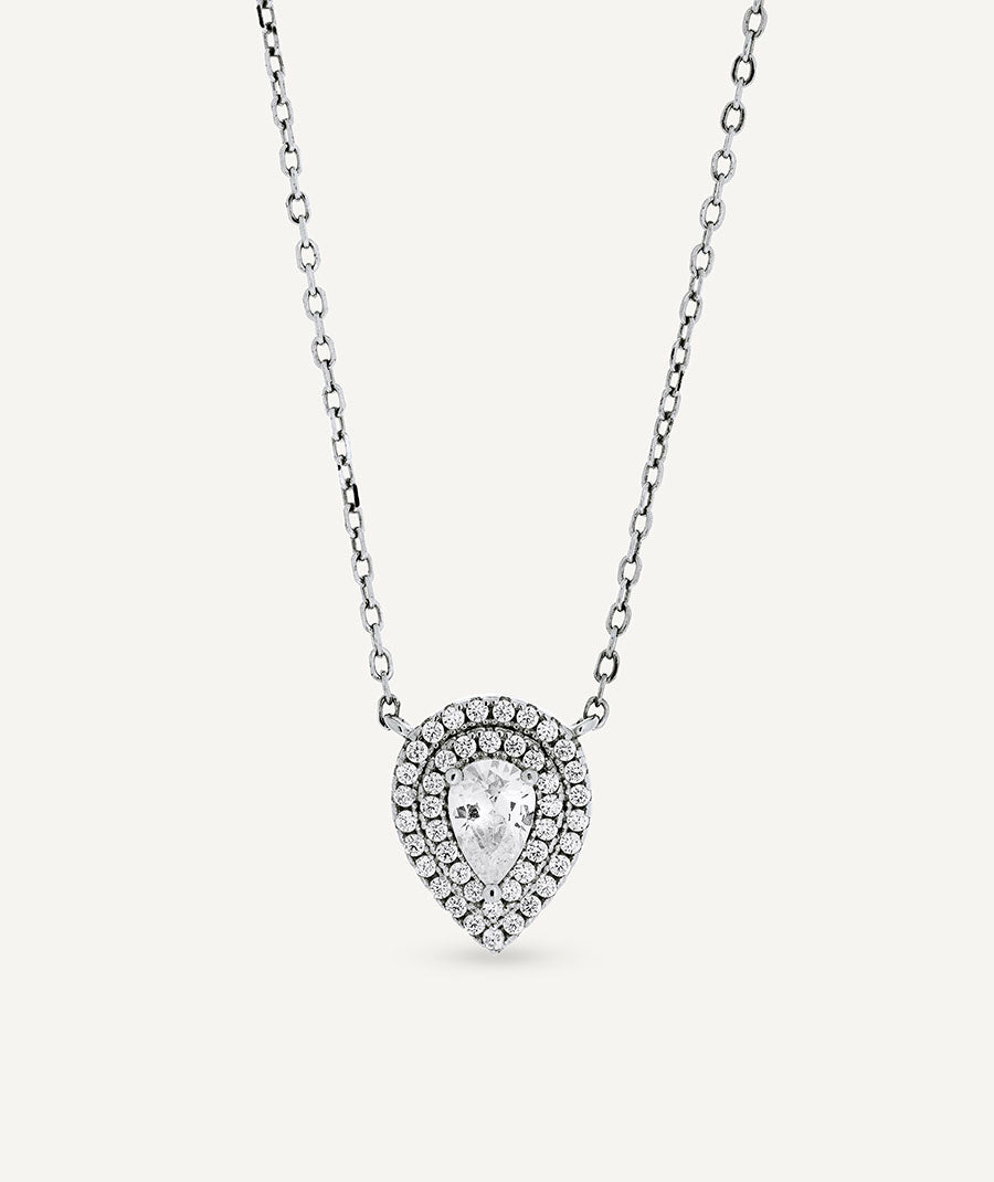 Necklace fine chain Éclat with cubic zirconia