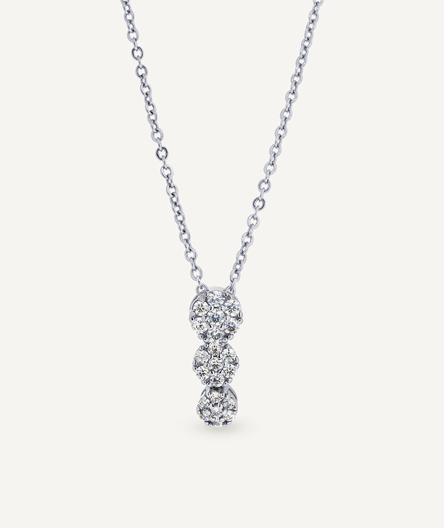 Pendant Fiore cascade with zirconia stones