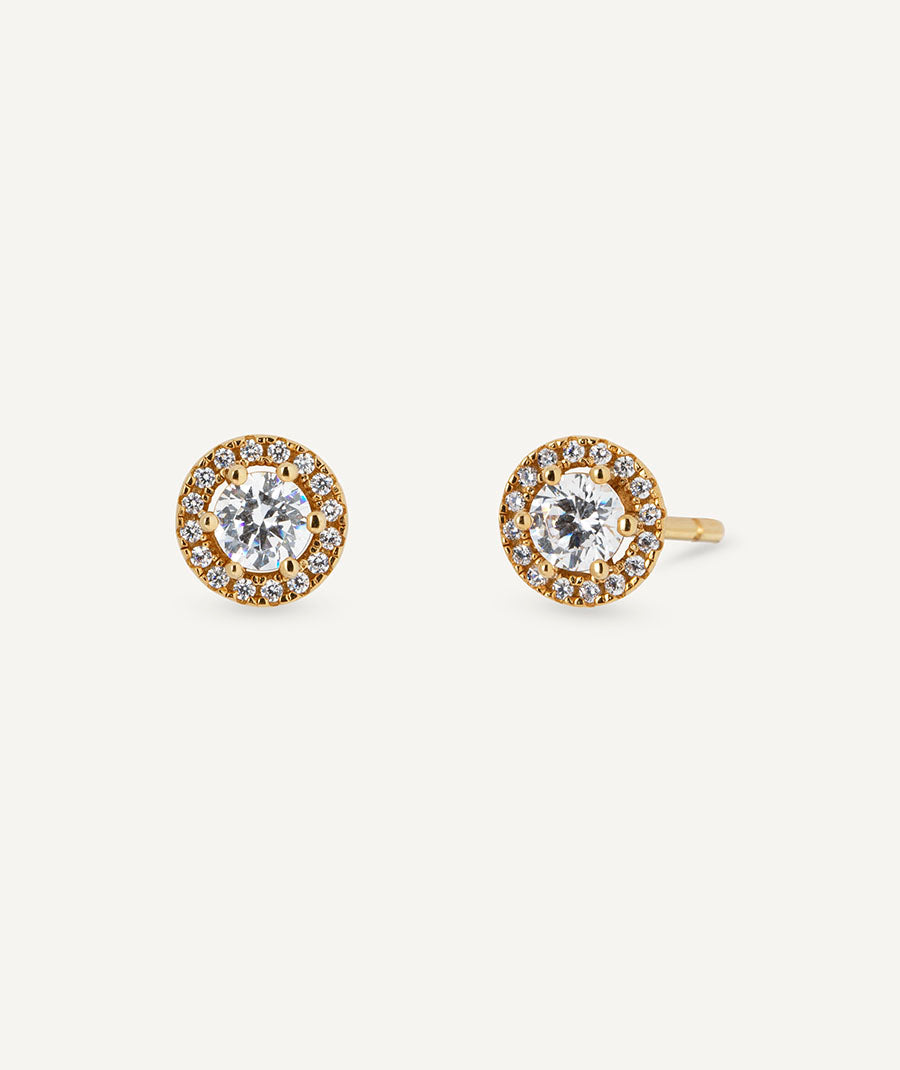 Earrings Luce stud with zirconia stones
