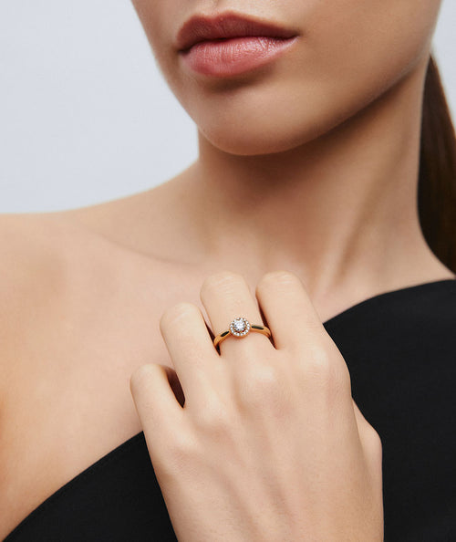 Anillo Luce de circonitas secundaria