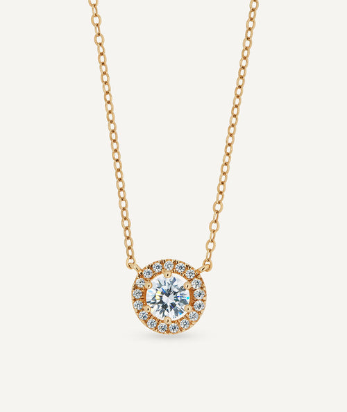 Necklace Luce fine chain with zirconia stones