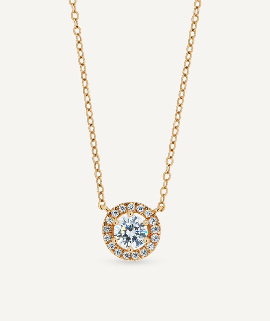 Necklace Luce fine chain with zirconia stones