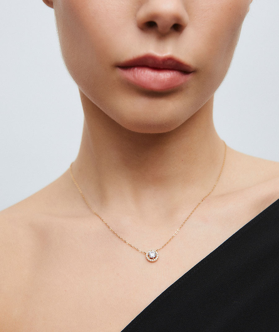 Collar cadena fina Luce de circonitas