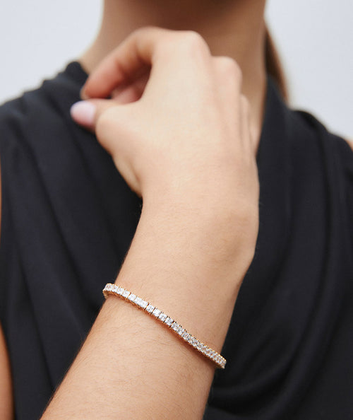 Pulsera fina Luce de circonitas 16 cm secundaria