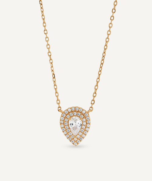 Collar cadena fina Éclat de circonitas