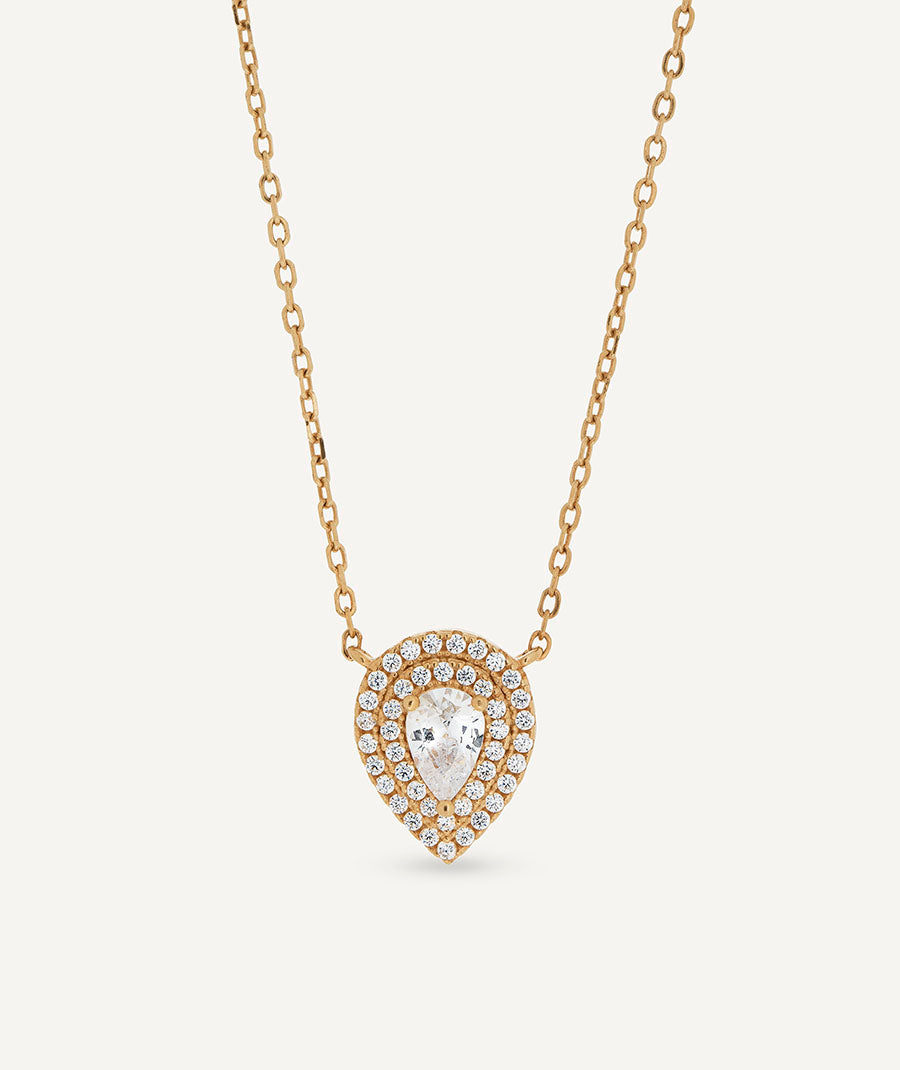 Necklace fine chain Éclat with cubic zirconia