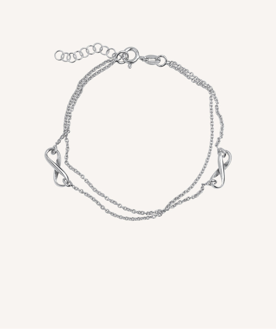 Pulsera doble símbolo Infinity