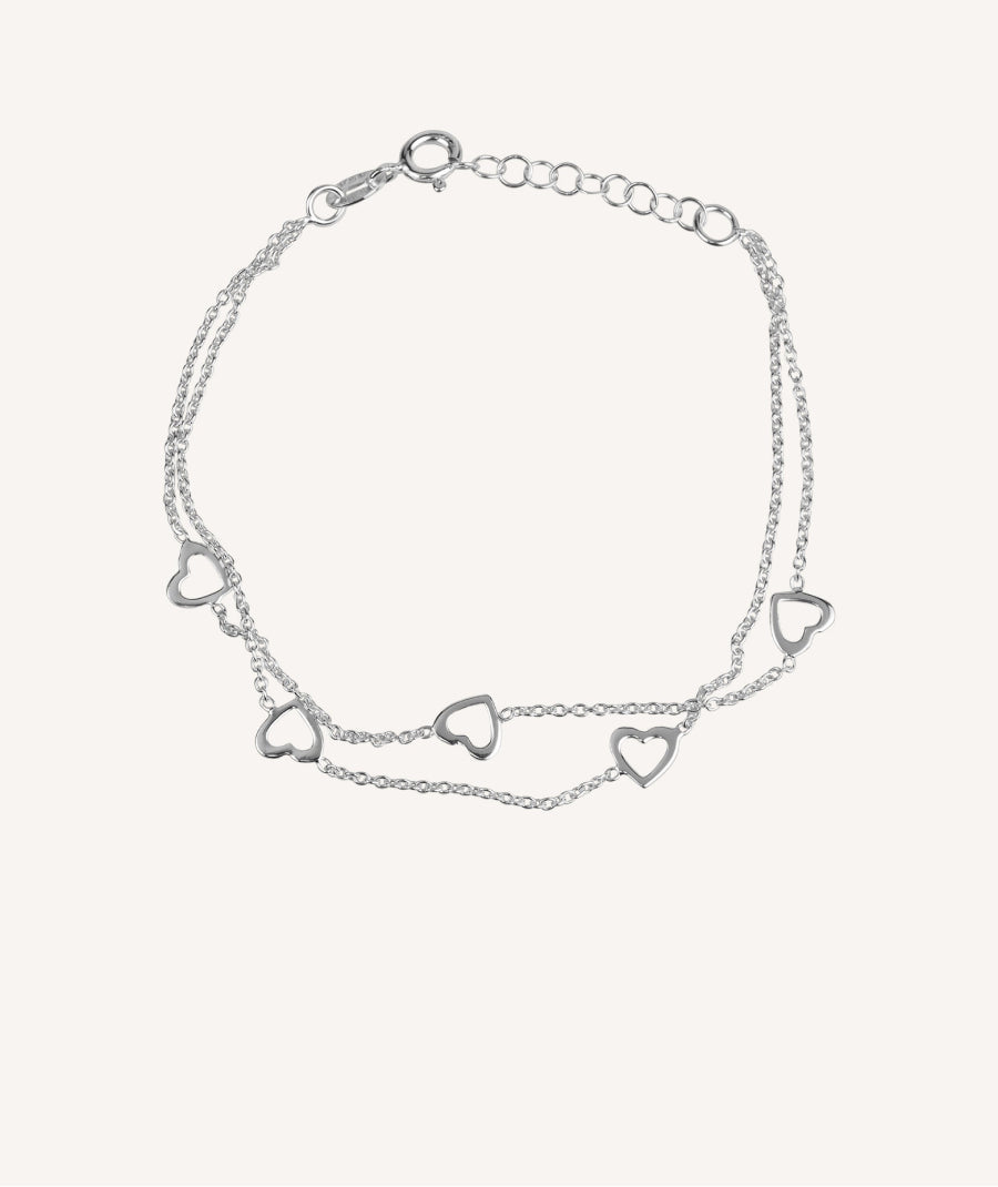 Pulsera doble cadena Love
