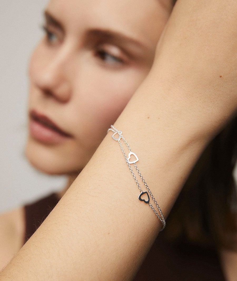 Pulsera doble cadena Love