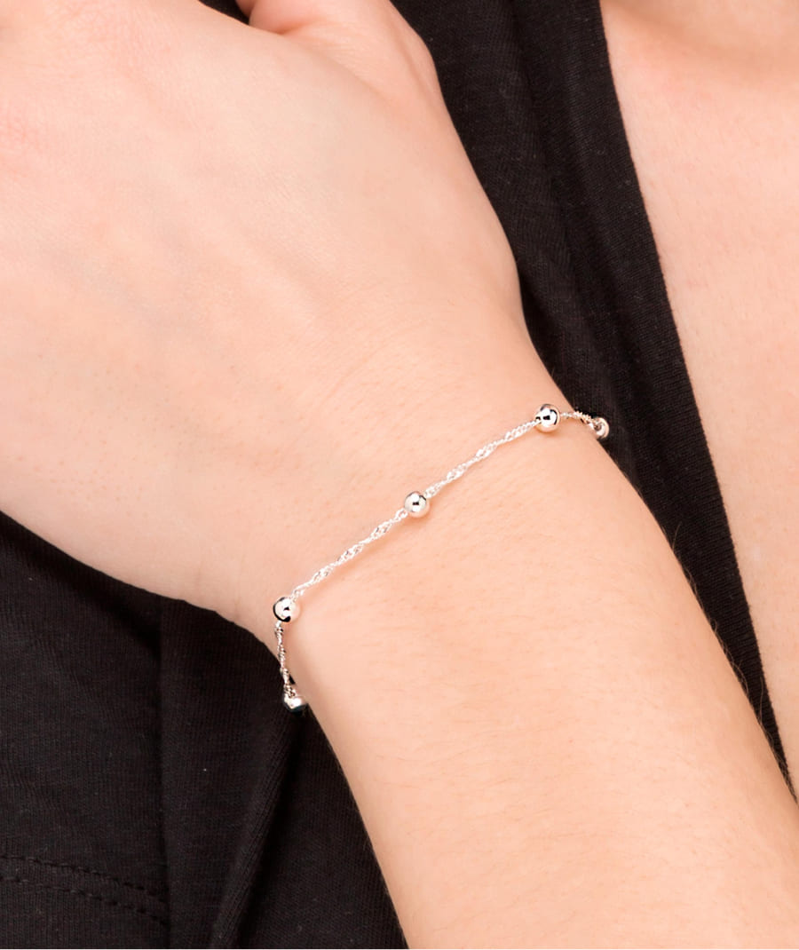 Pulsera con bolas intercaladas Minua