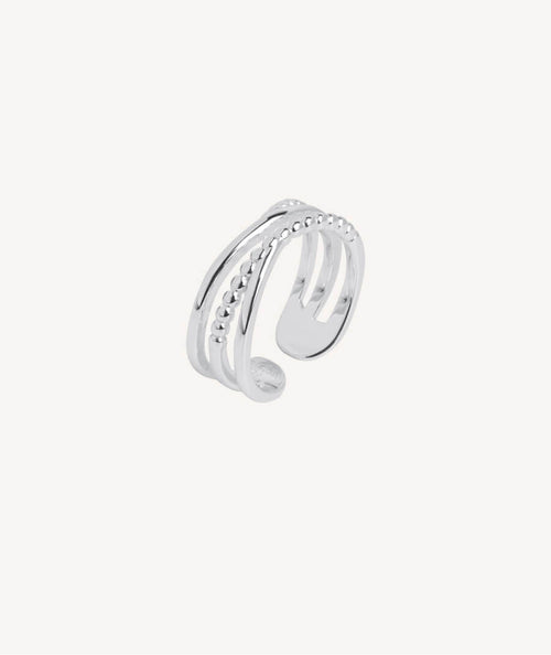 Anillo abierto tiras cruzadas T10-14