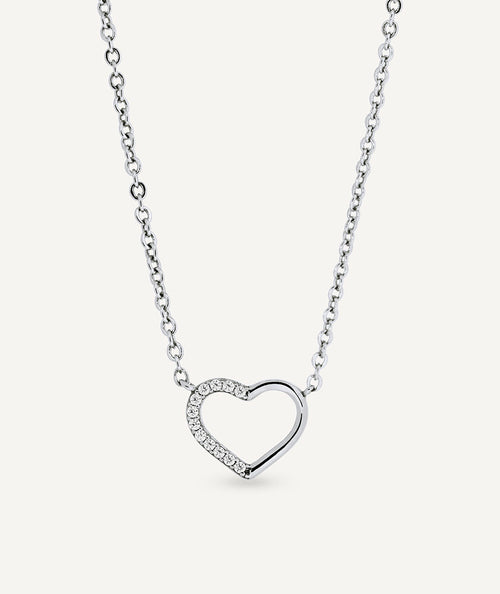 Necklace Esencia heart detail with zircons