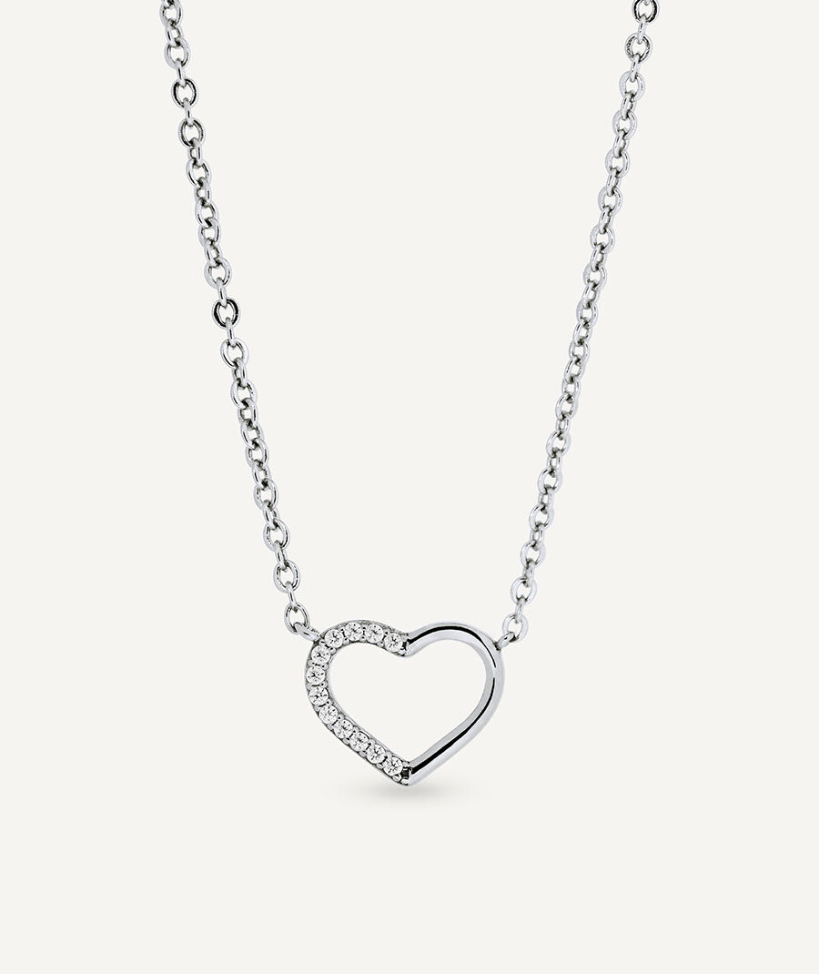 Necklace Esencia heart detail with zircons