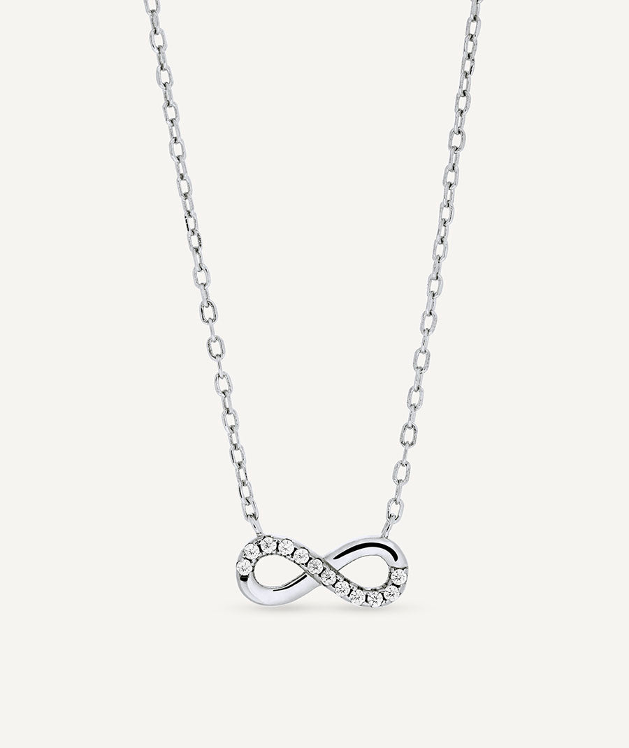 Necklace Infinite with zircons