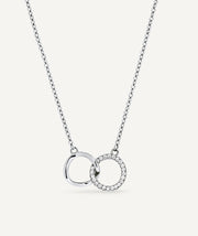 Collar aros entrelazados Allegretta con circonitas