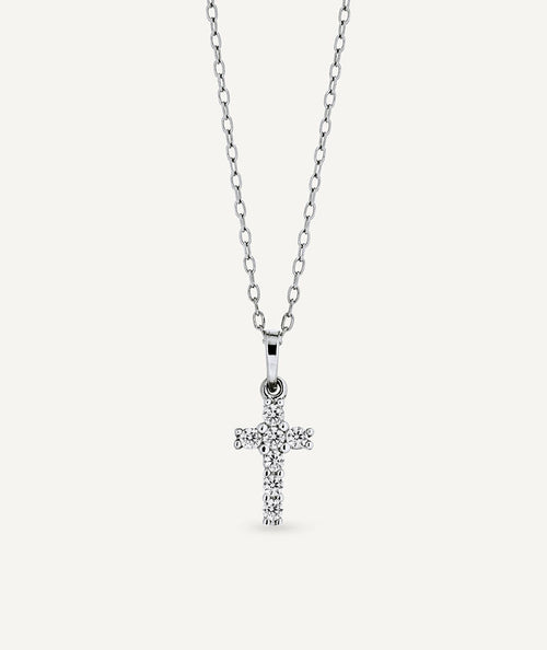 Pendant mini Cross with zirconia stones