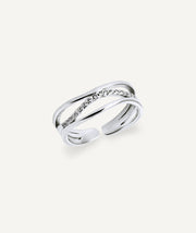 Anillo tiras Shine con circonitas