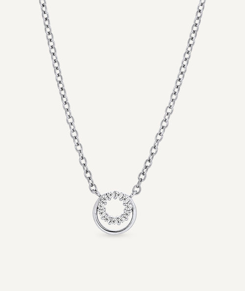 Collar circle Clasicé con circonitas