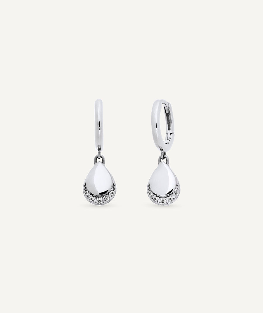 Pendientes de aro Lina con circonitas